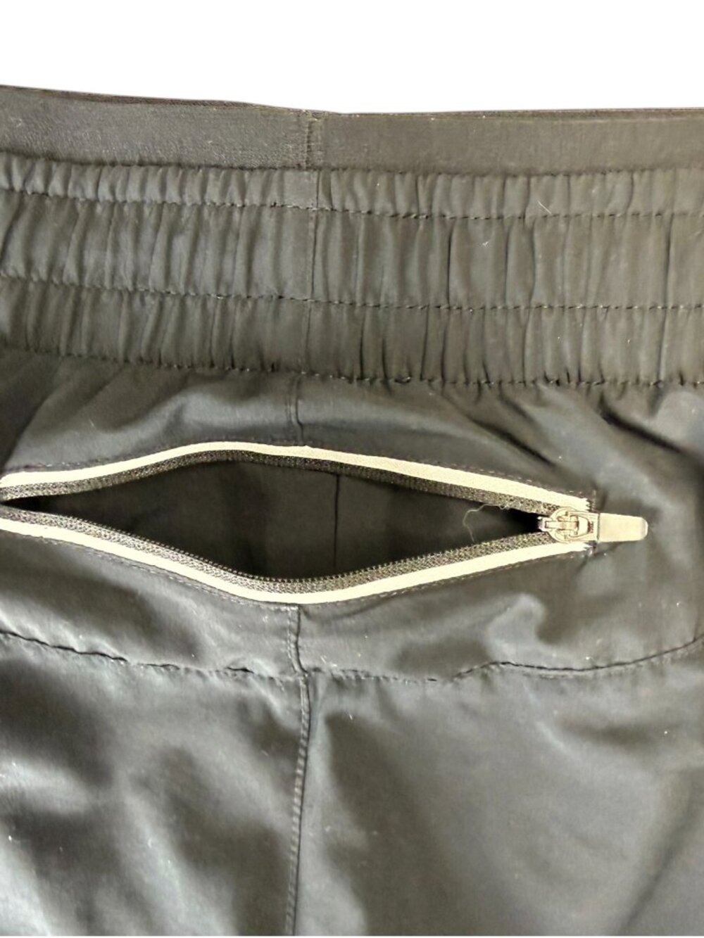 FABLETICS Black Athletic Shorts Size Women's M/L Lined Liner Brief Zip Pocket - Picture 6 of 9